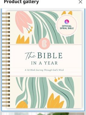 The Bible in a Year Spiral Journal - Spiritual Biblical Reflective Study